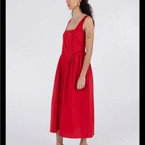 NWT Wray Vanessa dress poppy red medium basque waist